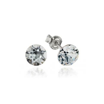 Cercei Argint 925 placat cu rodiu cu cristale Swarovski® Xirius 6mm