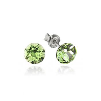 Cercei Argint 925 placat cu rodiu cu cristale Swarovski® Xirius 6mm
