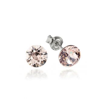Cercei Argint 925 placat cu rodiu cu cristale Swarovski® Xirius 6mm