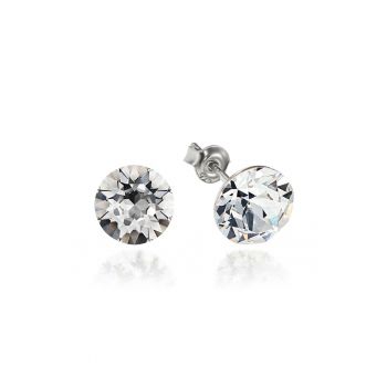 Cercei Argint 925 placat cu rodiu cu cristale Swarovski® Xirius 8mm
