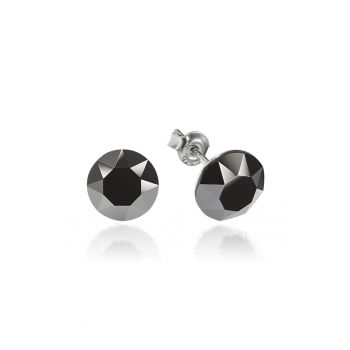 Cercei Argint 925 placat cu rodiu cu cristale Swarovski® Xirius 8mm