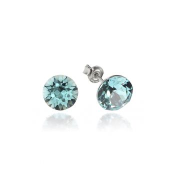 Cercei Argint 925 placat cu rodiu cu cristale Swarovski® Xirius 8mm