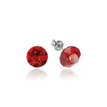 Cercei Argint 925 placat cu rodiu cu cristale Swarovski® Xirius 8mm
