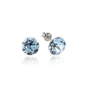 Cercei Argint 925 placat cu rodiu cu cristale Swarovski® Xirius 8mm