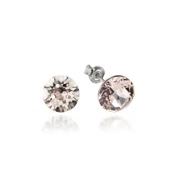 Cercei Argint 925 placat cu rodiu cu cristale Swarovski® Xirius 8mm