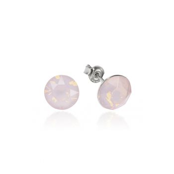 Cercei Argint 925 placat cu rodiu cu cristale Swarovski® Xirius 8mm