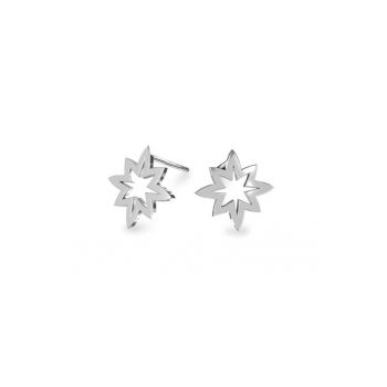 Cercei Argint 925 placat cu rodiu Stea-Star 13mm Surub