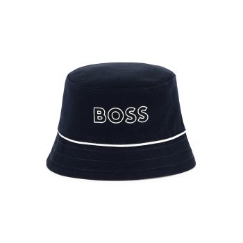 Palarie bucket reversibila din bumbac cu logo