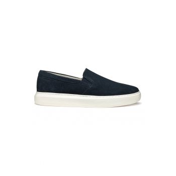 Pantofi loafer de piele intoarsa cu varf rotund