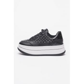 Pantofi sport flatform din piele Hayes