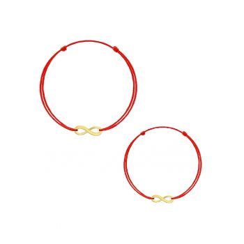 Set Bratari Kabbalah - Mama&Copil - cu pandantiv din Aur-8K - Infinit