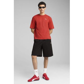 Tricou de bumbac cu decolteu la baza gatului