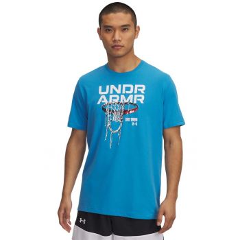 Tricou din amestec de bumbac cu imprimeu pentru baschet