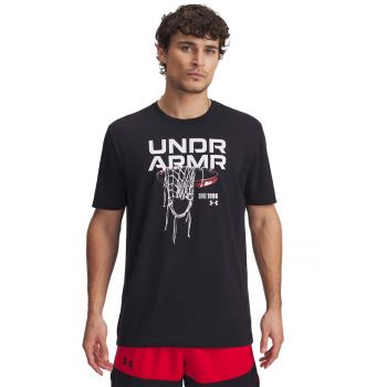 Tricou din amestec de bumbac cu imprimeu pentru baschet