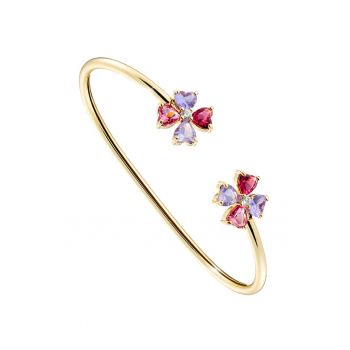 Bratara placata cu aur de 18K cu detalii florale