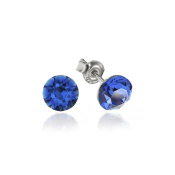 Cercei Argint 925 placat cu rodiu cu cristale Swarovski® Xirius 6mm