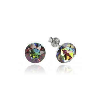 Cercei Argint 925 placat cu rodiu cu cristale Swarovski® Xirius 8mm