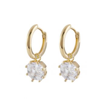 Cercei placati cu aur de 18K cu zirconia Gifting