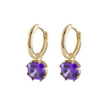Cercei placati cu aur de 18K cu zirconia Gifting