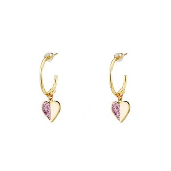 Cercei placati cu aur de 18K - cu zirconia