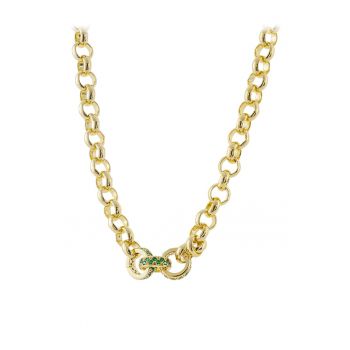 Colier de lant - placat cu aur de 18K - cu zirconia