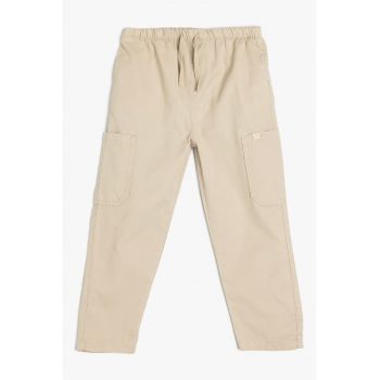 Pantaloni de bumbac cu snur