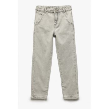 Pantaloni regular fit de bumbac
