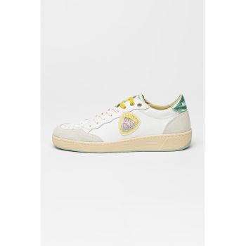 Pantofi sport de piele cu logo cu strasuri