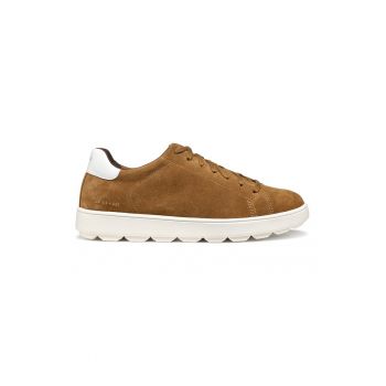 Pantofi sport de piele intoarsa cu insertii de piele