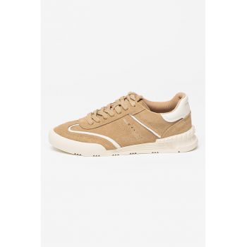 Pantofi sport de piele intoarsa cu talpa plata