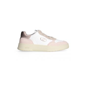 Pantofi sport din piele cu insertii din piele intoarsa