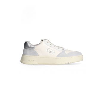 Pantofi sport din piele cu insertii din piele intoarsa