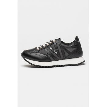 Pantofi sport din piele cu insertii din plasa
