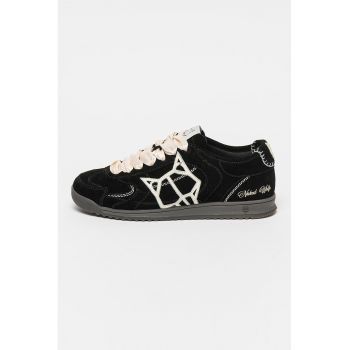 Pantofi sport din piele intoarsa cu logo Exposure