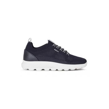 Pantofi sport din plasa tricotata cu detaliu de piele