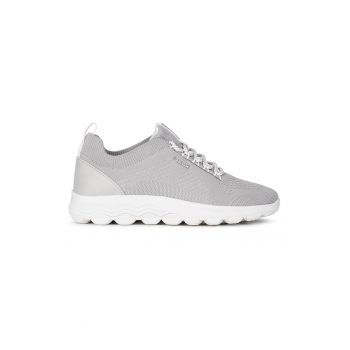 Pantofi sport din plasa tricotata cu detaliu de piele
