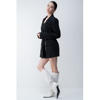 Rochie-sacou cu talie ajustabila