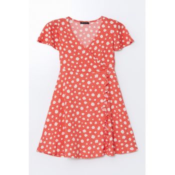 Rochie scurta cu drapaje si croiala in A