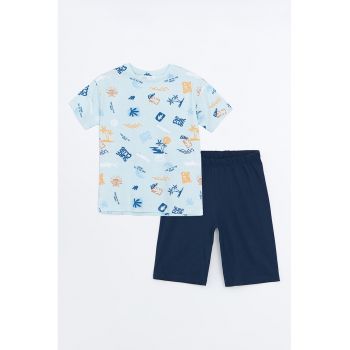 Set de pantaloni scurti si tricou din bumbac - 2 piese