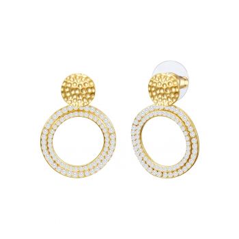 Cercei placati cu aur de 14K - cu zirconia 32097