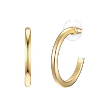 Cercei rotunzi placati cu aur de 14K