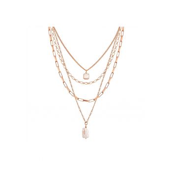 Colier 4in1 cu perla si cristal