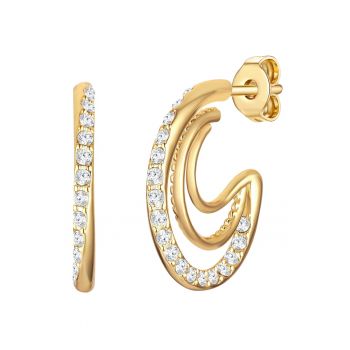 Colier placat cu aur de 14K - cu cristale europene