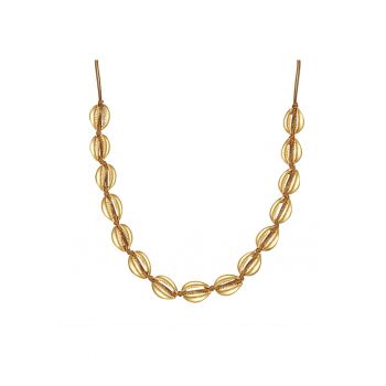 Colier placat cu aur de 14K si cu pandantive scoica