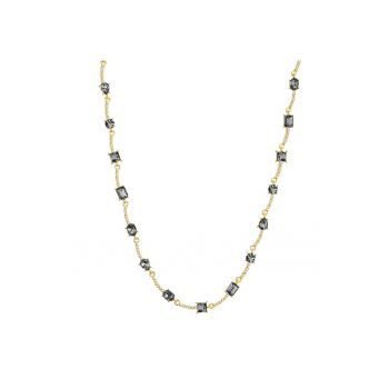 Colier placat cu aur de 14K si decorat cu cristale de sticla