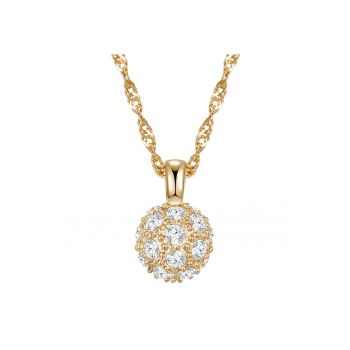 Colier placat cu aur de 14K si decorat cu cristale