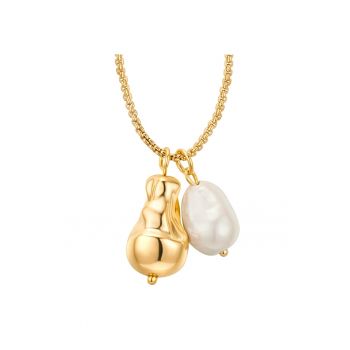 Colier placat cu aur de 14K si decorat cu pandantive