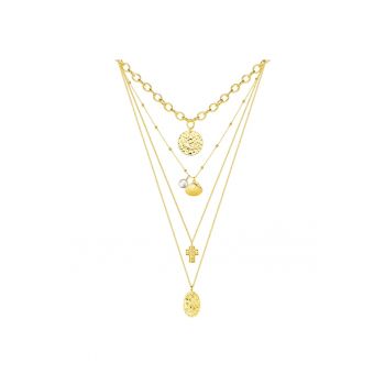 Colier stratificat placat cu aur de 14K