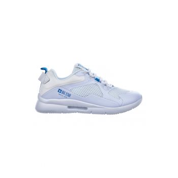 Pantofi sport de piele ecologica si material textil