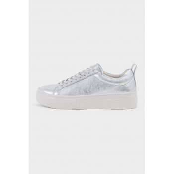 Pantofi sport din piele cu model uni